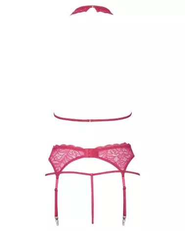 Photo Ensemble Bra Suspender Cottelli LINGERIE en dentelle rose-7