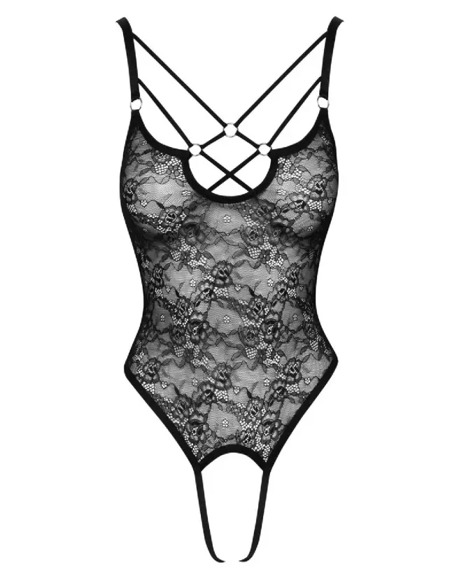 Body en dentelle avec anneaux Cottelli LINGERIE, élégance et séduction-7