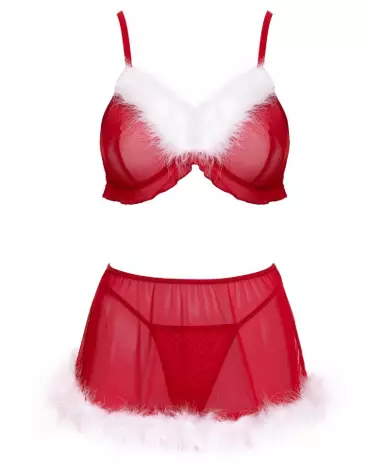 Costume sexy de Noël Cottelli LINGERIE avec top et jupe festifs-6