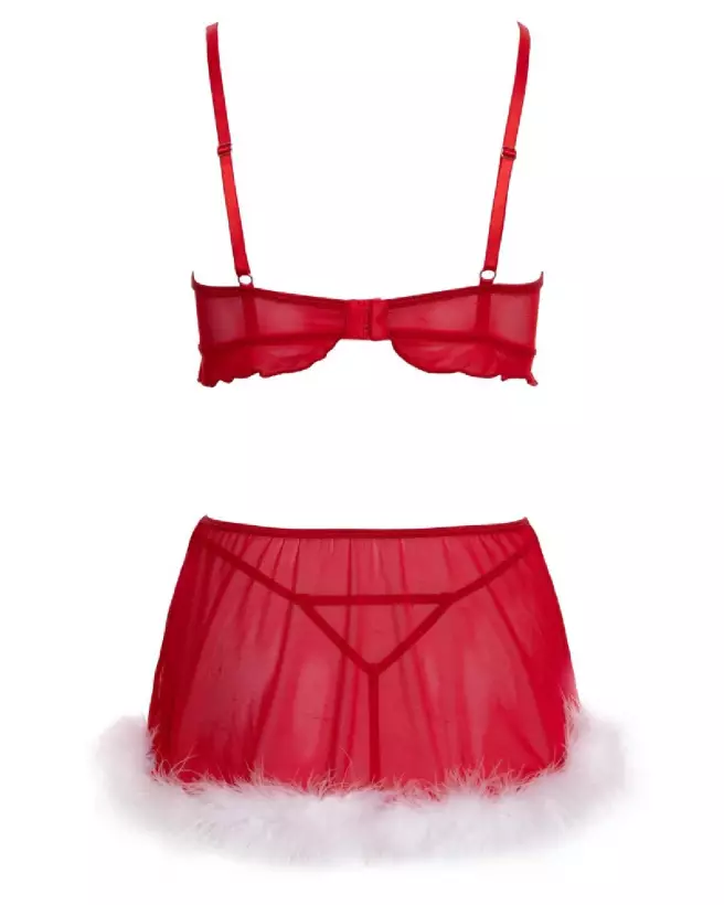Costume sexy de Noël Cottelli LINGERIE avec top et jupe festifs-7