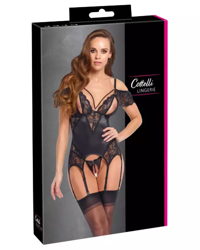 Image de la guêpière Basque Pearls par Cottelli LINGERIE, élégance et séduction en corset-1