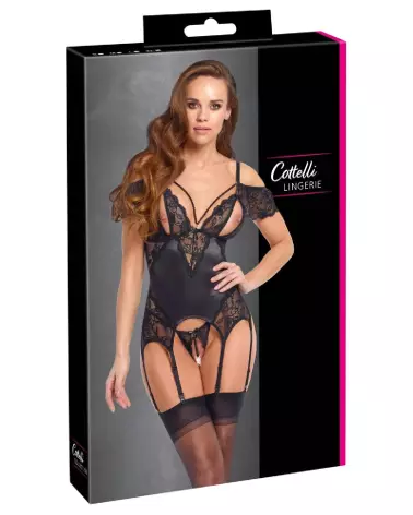 Image de la guêpière Basque Pearls par Cottelli LINGERIE, élégance et séduction en corset-1