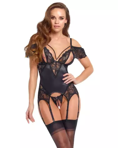 Image de la guêpière Basque Pearls par Cottelli LINGERIE, élégance et séduction en corset-2