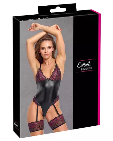 Body Garters Cottelli LINGERIE élégants en dentelle noire-1