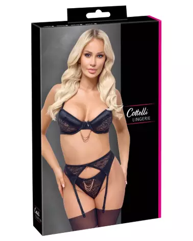 Image de l'ensemble Bra Set Chain de Cottelli Lingerie, élégant et séducteur-1