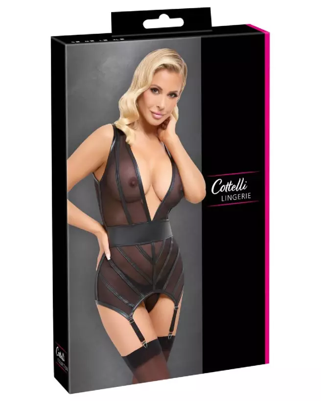 Image de guêpière Basque and String Cottelli LINGERIE, corset élégant et serre-taille raffiné-1