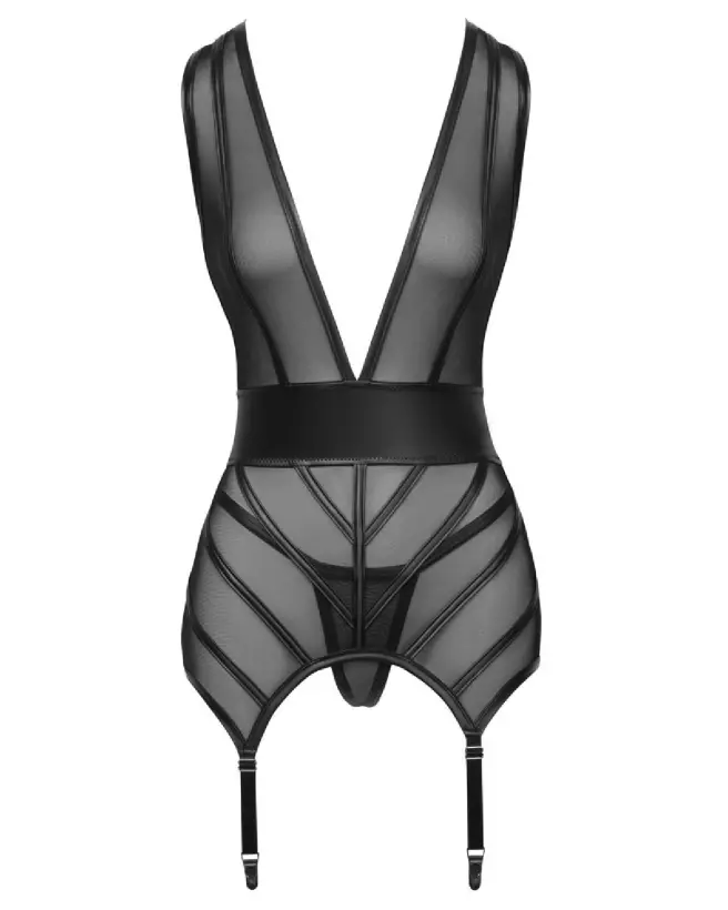 Image de guêpière Basque and String Cottelli LINGERIE, corset élégant et serre-taille raffiné-7