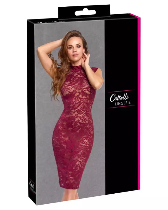 Robe rouge en dentelle Cottelli LINGERIE élégante et séduisante-1