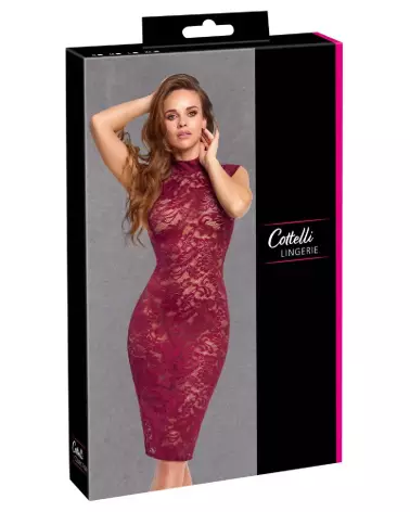 Robe rouge en dentelle Cottelli LINGERIE élégante et séduisante-1