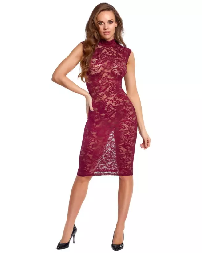 Robe rouge en dentelle Cottelli LINGERIE élégante et séduisante-3