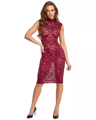 Robe rouge en dentelle Cottelli LINGERIE élégante et séduisante-3