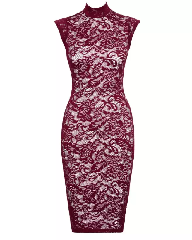 Robe rouge en dentelle Cottelli LINGERIE élégante et séduisante-5