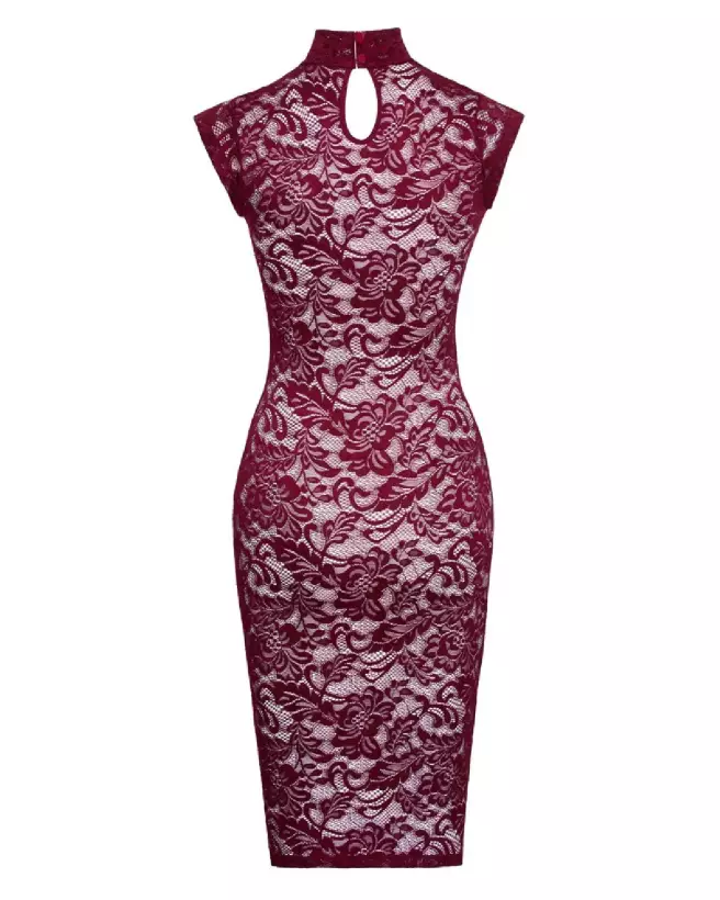 Robe rouge en dentelle Cottelli LINGERIE élégante et séduisante-6
