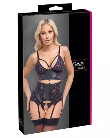 Guêpière Basque with Purple de Cottelli Lingerie pour élégance unique-1