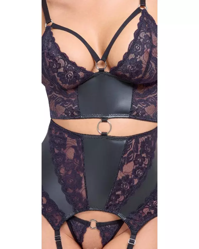Guêpière Basque with Purple de Cottelli Lingerie pour élégance unique-5