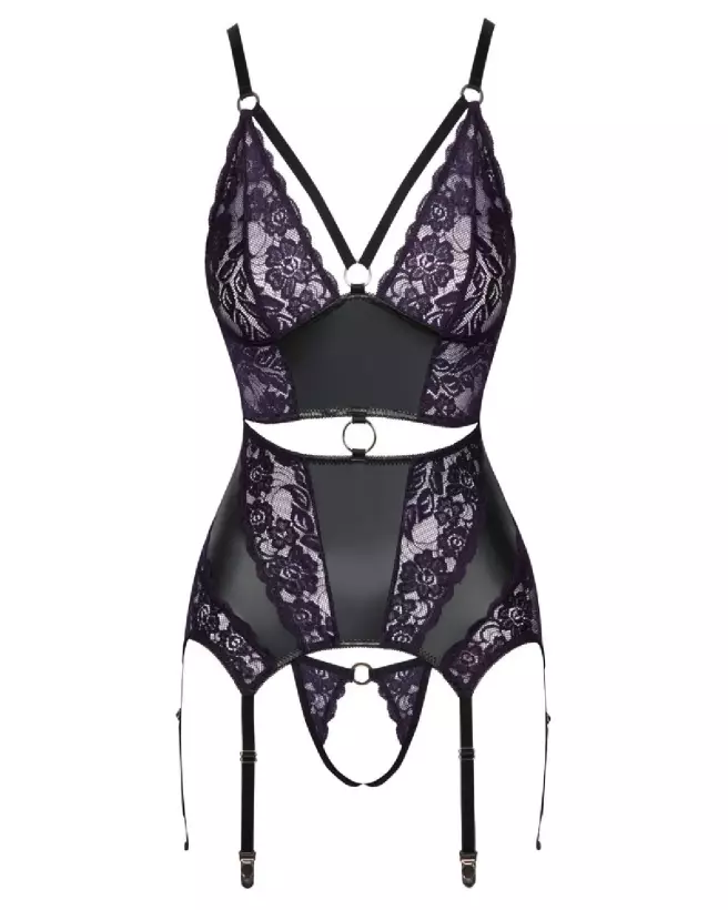 Guêpière Basque with Purple de Cottelli Lingerie pour élégance unique-7