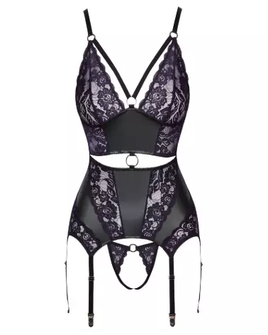 Guêpière Basque with Purple de Cottelli Lingerie pour élégance unique-7