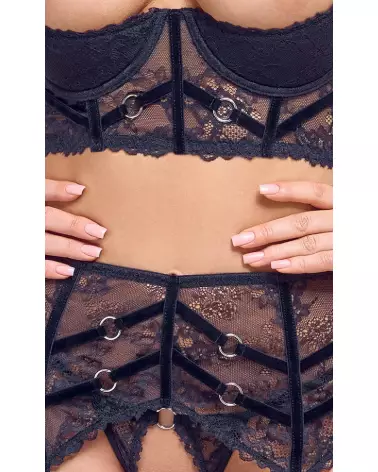 Photo de l'ensemble Shelf Bra Set Chaîne de Cottelli Lingerie, lingerie séduisante et élégante-5