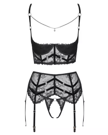 Photo de l'ensemble Shelf Bra Set Chaîne de Cottelli Lingerie, lingerie séduisante et élégante-7