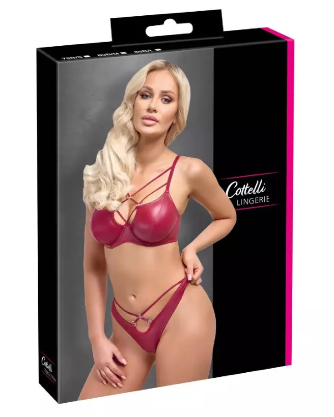 Bra Set rouge Cottelli Lingerie élégant et confortable-1