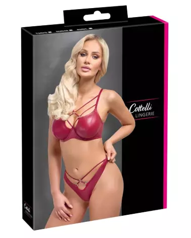Bra Set rouge Cottelli Lingerie élégant et confortable-1