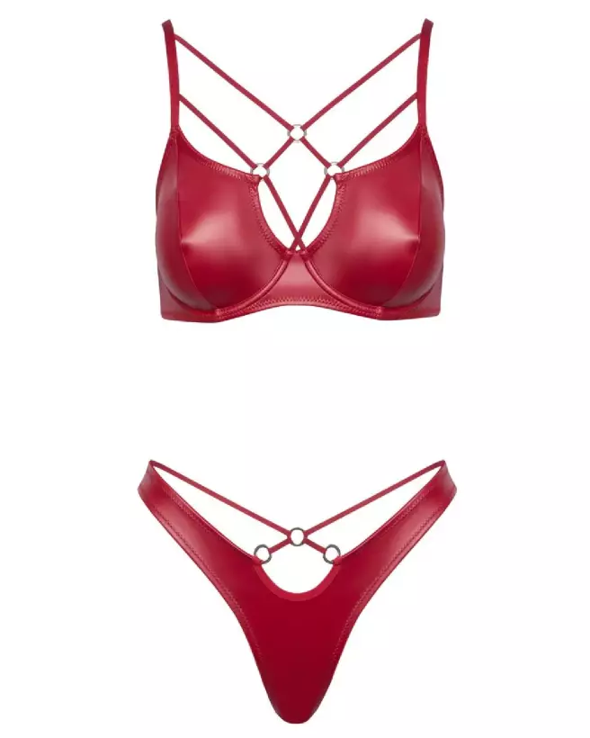 Bra Set rouge Cottelli Lingerie élégant et confortable-6