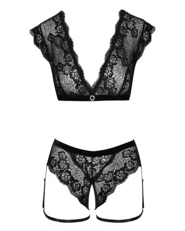 Image de l'ensemble Top et Culotte Ouverte Cottelli Lingerie, exprimant élégance et séduction en lingerie fine.-5