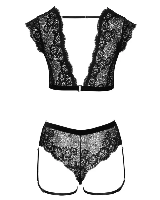 Image de l'ensemble Top et Culotte Ouverte Cottelli Lingerie, exprimant élégance et séduction en lingerie fine.-6