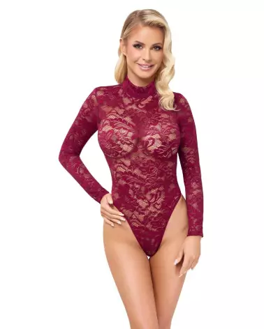 Body en dentelle rouge Cottelli LINGERIE élégant et sensuel-2