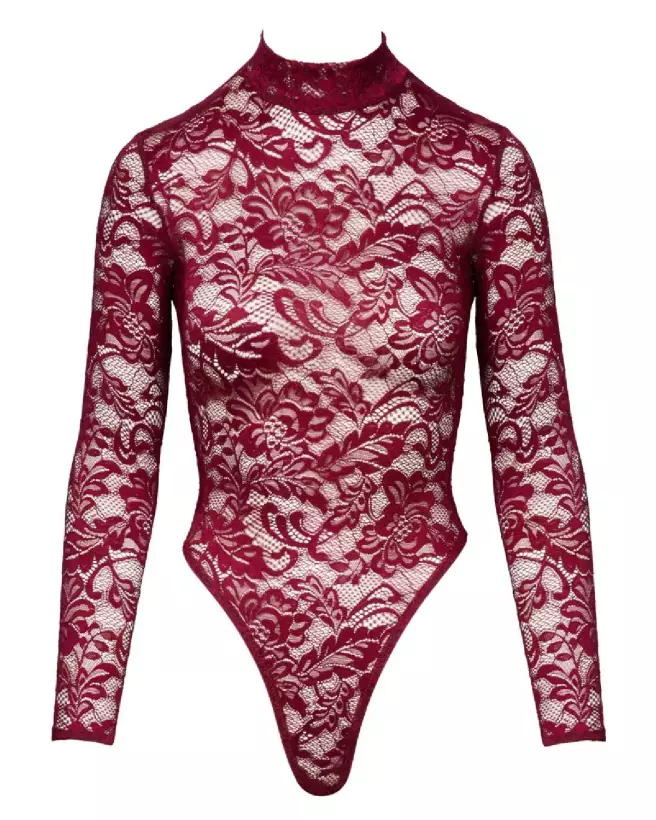Body en dentelle rouge Cottelli LINGERIE élégant et sensuel-5