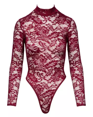 Body en dentelle rouge Cottelli LINGERIE élégant et sensuel-5