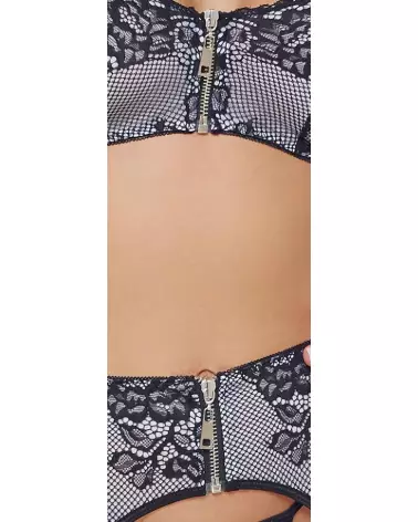 Photo de l'ensemble Bra Set noir et blanc Cottelli Lingerie, élégance et confort-6