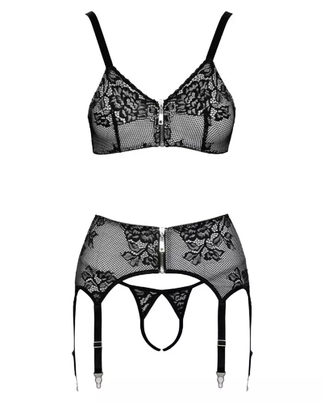 Photo de l'ensemble Bra Set noir et blanc Cottelli Lingerie, élégance et confort-7