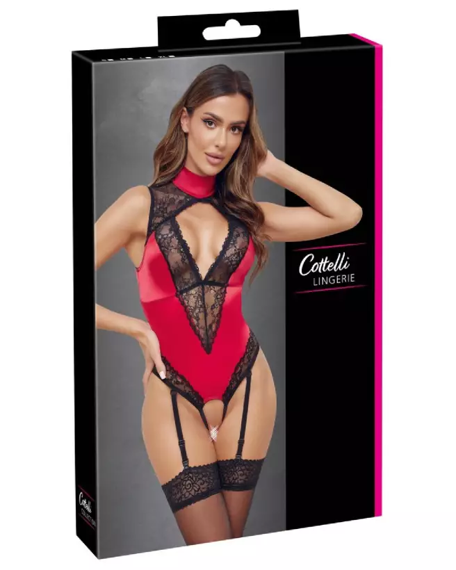 Body Rouge et Noir Cottelli LINGERIE élégant et confortable-1