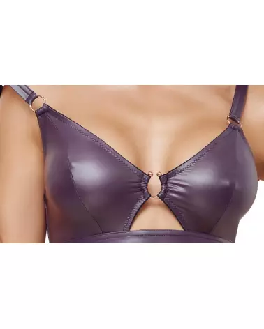 Ensemble de lingerie Cottelli violet avec soutien-gorge et culotte en dentelle-5