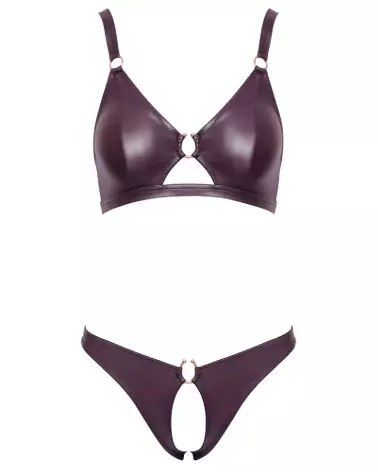 Ensemble de lingerie Cottelli violet avec soutien-gorge et culotte en dentelle-7