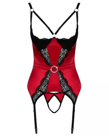 Image de guêpière corset rouge Cami Suspenders de Cottelli Lingerie, séduction et élégance-6