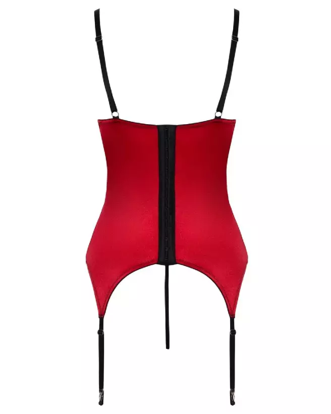 Image de guêpière corset rouge Cami Suspenders de Cottelli Lingerie, séduction et élégance-7