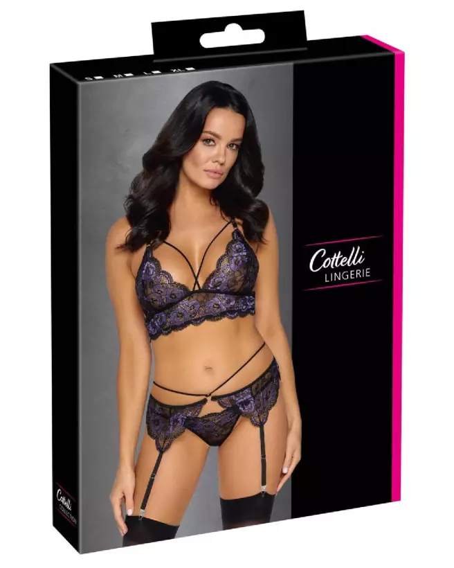 Photo de l'ensemble Bra Suspender Set par Cottelli LINGERIE, lingerie élégante et confortable-1
