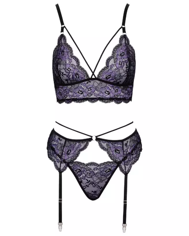 Photo de l'ensemble Bra Suspender Set par Cottelli LINGERIE, lingerie élégante et confortable-7