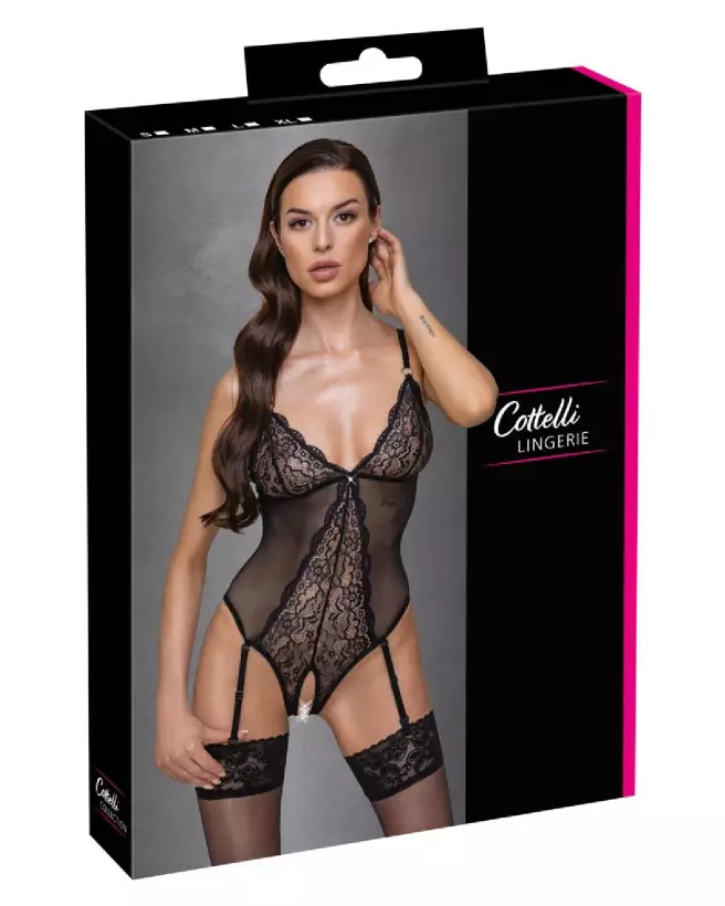 Crotchless Body en dentelle de Cottelli LINGERIE-1