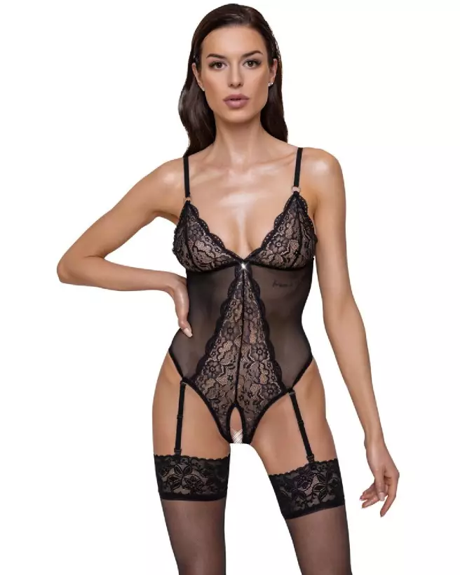 Crotchless Body en dentelle de Cottelli LINGERIE-2