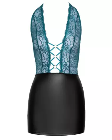 Robe sexy noir et teal de Cottelli Lingerie pour soirée élégante-7