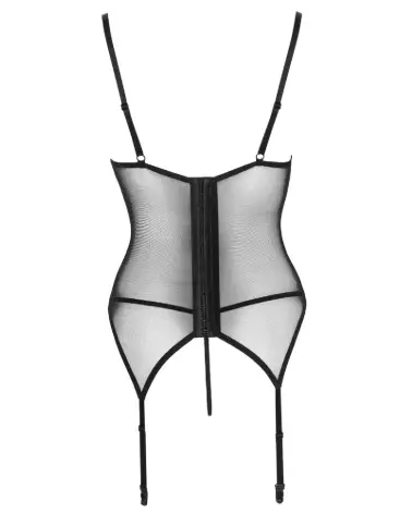 Guêpière corset rouge et noir Cottelli Lingerie avec dentelle élégante-6