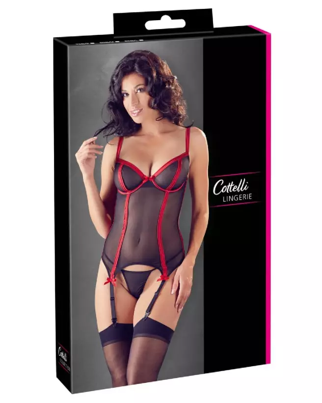 Photo de guêpière Basque and String par Cottelli Lingerie, style élégant et sophistiqué-1