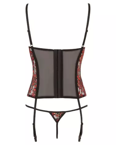 Corset élégant Cottelli LINGERIE en dentelle noire, parfait ajustement et design sophistiqué-7