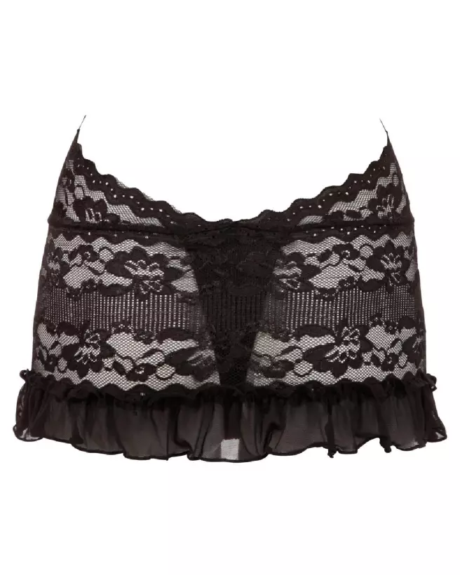 Nuisette Lace Dress noire Cottelli Lingerie élégante-6