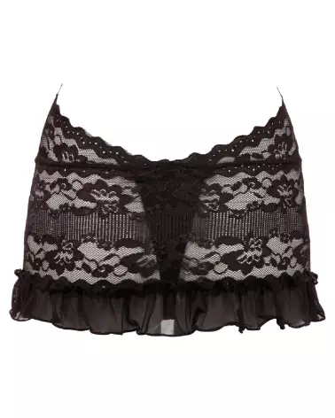 Nuisette Lace Dress noire Cottelli Lingerie élégante-6