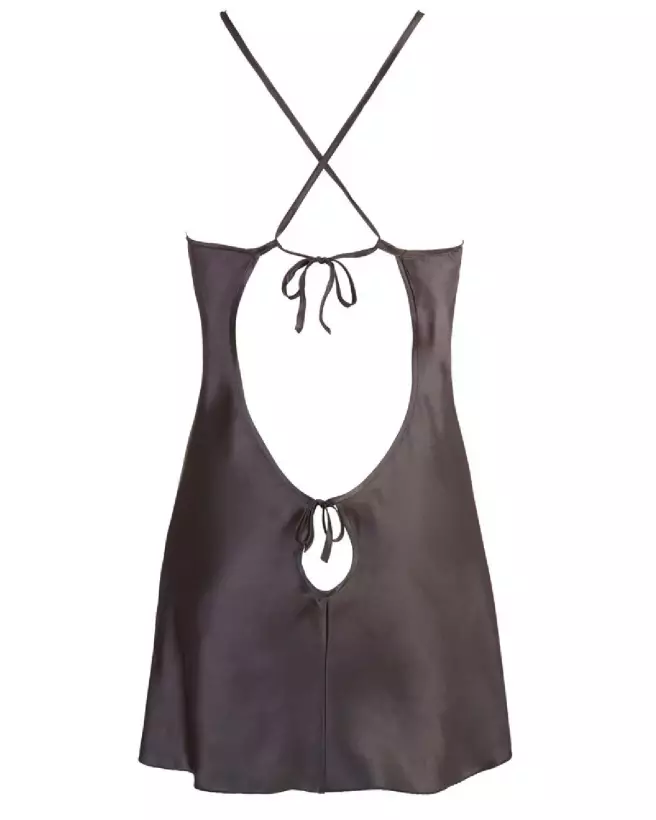 Nuisette satin noire Cottelli Lingerie élégante et confortable-6