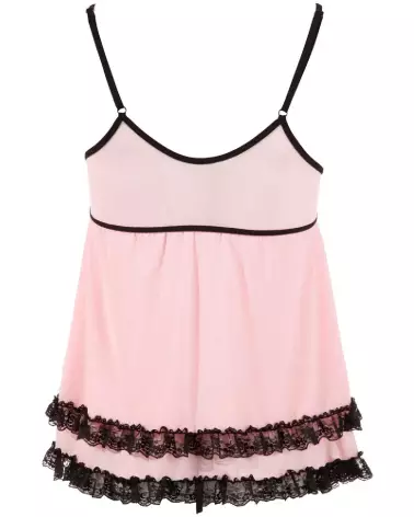 Nuisette Babydoll Pink de Cottelli Lingerie en couleur rose doux-7